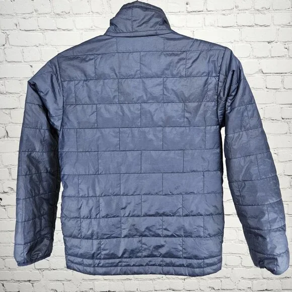 Patagonia Blue PrimaLoft Full Zip Insulated Zip Pockets Puffer Jacket Kids 10 M - Picture 2 of 16